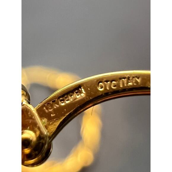 18k gold vermeil over sterling silver twisted hoop earrings - Picture 11 of 11